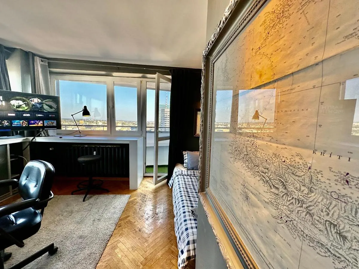 Super Apartament Grey Centrum 2X Metro Fast Wifi 300 Mbs Netflix Appletv Smarttv Spotify Panorama Miasta Varsavia Polonia