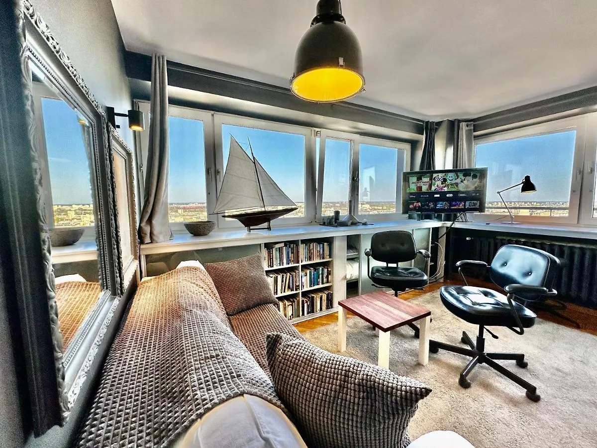 Super Apartament Grey Centrum 2X Metro Fast Wifi 300 Mbs Netflix Appletv Smarttv Spotify Panorama Miasta Warszawa